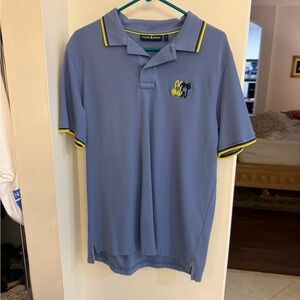 Psycho Bunny Light Blue Polo with Yellow Accents